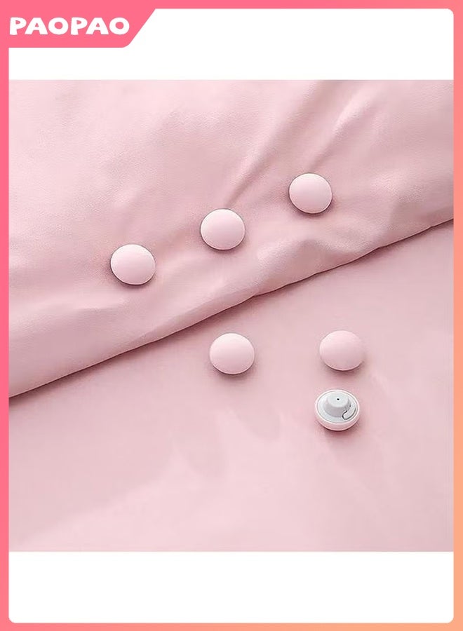 باو باو 18 قطعة من مشابك لحاف على شكل فطر وردي، غير قابلة للانزلاق مع أزرار - Image 4